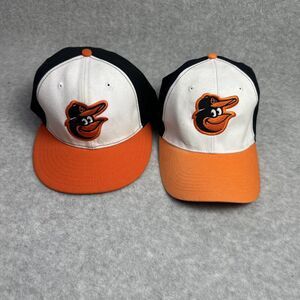 Lot of 2 Baltimore Orioles OC Sports MLB Baseball Cap 1 Adult 1 Youth Team Fans